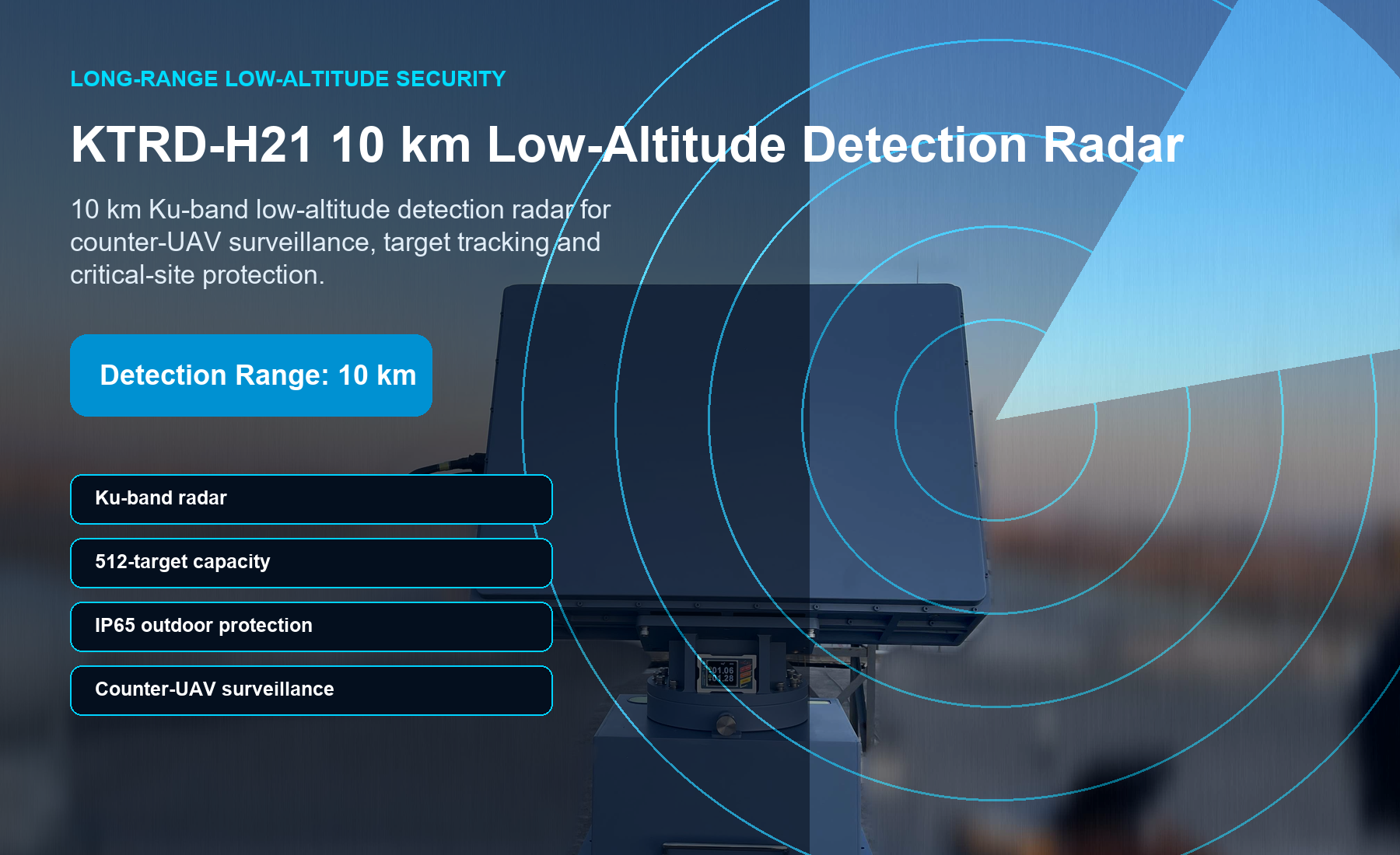 KTRD-H21 10 km Low-Altitude Detection Radar